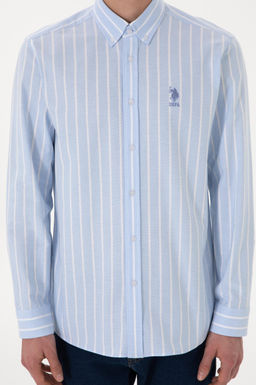 Erkek Mavi Uzun Kollu G_mlek Sepette S_rpriz _ndirim - U.s. polo assn фото 6