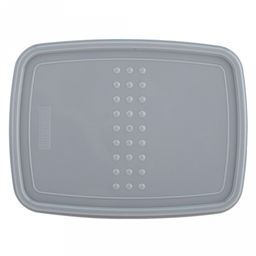 "PATTERN FLEX" Контейнер для продуктов пластмассовый 1,3л, 20,2х15х6см, прямоугольный, с гибкой крышкой, пепельный жемчуг, подходит для СВЧ (Россия)