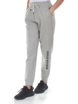 M053 LT. GRAY Брюки спортивные утепленные женские (85% хлопок, 10% полиэстер, 5% спандекс) - Fashion фото 3