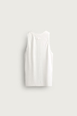 CAMISETA TANK RIB VIVO COMBINADO / Blanco - Zara фото 8