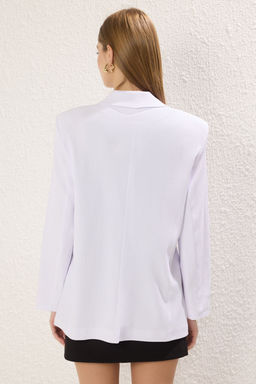 TRENDYOLMILLA Beyaz Vatkal? Oversize Blazer Ceket TWOSS25BC00033 фото 5