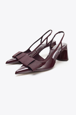 SLINGBACK HEELED SHOES WITH BOW - Zara фото 4