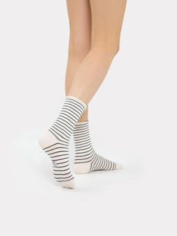 Цена за 5 пар! Носки женские бело-молочные без резинки - Mark formelle фото 2