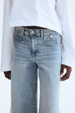 Wide High Waist Ankle Jeans - H&m фото 11