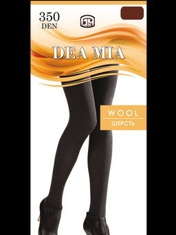 Колготки теплые DEA MIA WOOL 350 (полушерсть) chocolate