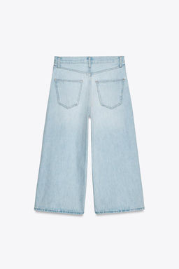 ZW COLLECTION DENIM CULOTTE BERMUDA SHORTS - Zara фото 7