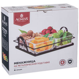 МЕНАЖНИЦА 4 СЕКЦИИ НА МЕТАЛ. ПОДСТАВКЕ - Agness фото 2