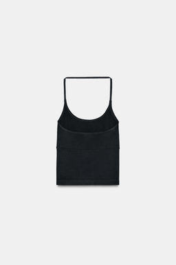 TOP HALTER SEAMLESS / Negro - Zara фото 6