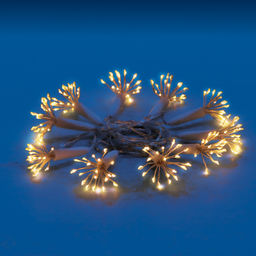 ULD-S0250-200/STA WARM WHITE IP44 STARBURST Гирлянда светодиодная Звезда, 2,5м. 200 светодиодов. Теплый белый свет. Провод прозрачный. ТМ Uniel