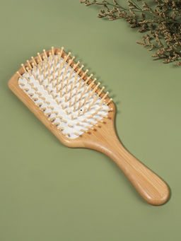 Расчёска массажная BAMBOO, широкая, бамбуковая, 8×25(±1) см