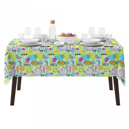 Скатерть 145х145см "Фреш Фуд", длина стола до 110см, на 4 персоны, рогожка, хлопок "Комфорт" 171г/м2, упаковка классическая 28х41см, "Домашняя мода" (Россия)