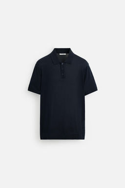 KNIT COTTON - SILK POLO SHIRT - Zara фото 7