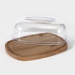 Хлебница Rosemary, 27×18.5×10 см, пластик, деревянное дно