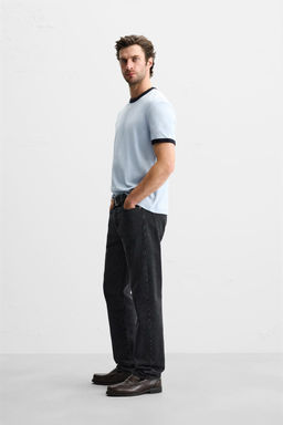 BASIC CONTRAST RIB T-SHIRT - Zara фото 28