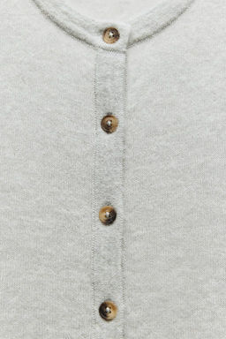FINE KNIT WOOL AND ALPACA BLEND CARDIGAN - Zara фото 8