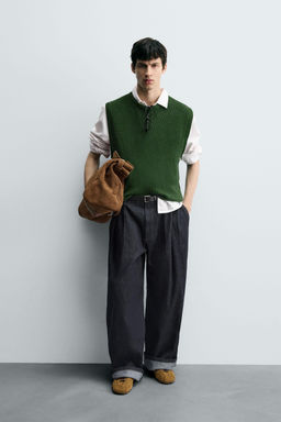 VISCOSE BLEND KNIT VEST
