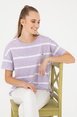 U. S. Polo Assn Женская сиреневая футболка с круглым вырезом - U.s. polo assn фото 16