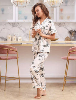 K11234 Костюм домашний: рубашка и брюки БЕЛЫЙ