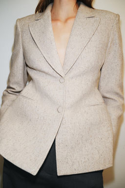 ZW COLLECTION FITTED WOOL PEPLUM BLAZER - Zara фото 21