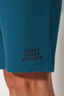 TRENDYOL MAN Mavi Regular Fit Waffle Sortlu Pijama Tak?m? TMNSS23PT00032 - Trendyolmilla фото 7