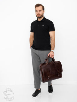 Портфель мужской кожаный 816XXL brown Fuzhiniao