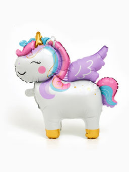 Цена за 5 шт. Воздушный шар фольгированный 22" «Единорог», фигура под возду