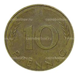 Монета 10 пфеннигов 1979 года J Германия