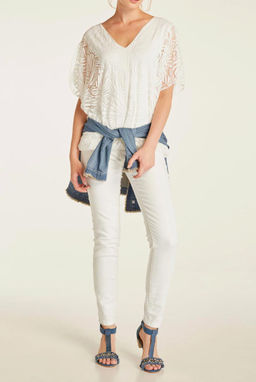 Блузка, белая - Linea tesini фото 3