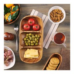 Миска сервировочная деревянная Walmer Organic большая, 0.8 л, цвет темное дерево  фото 7