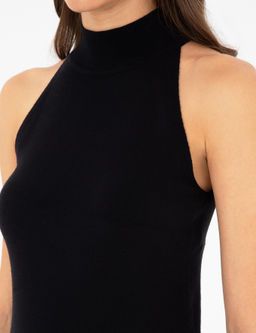 Блузка Pierre Cardin Slim Fit черная трикотажная