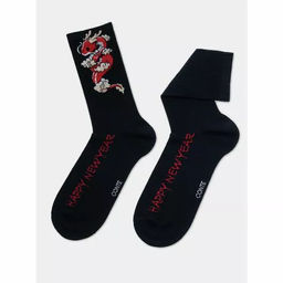 Носки жен. NEW YEAR (удлин, люрекс) 23С-63СП - 553 темно-синий