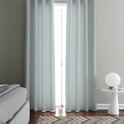 Шторы, 2шт 148х260см "Виши" полоса, на шторной ленте, рогожка, хлопок "Премиум" 186г/м2, упаковка классическая 28х41см, "Домашняя мода" (Россия)