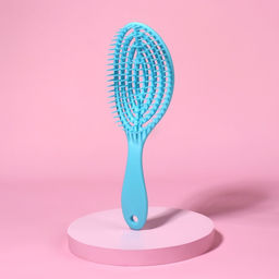 Расчёска массажная, для сушки волос, 7,5 × 23,5 см, цвет голубой