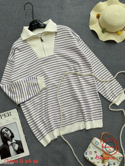 Кофта морской принт с воротником - Bruno фото 5