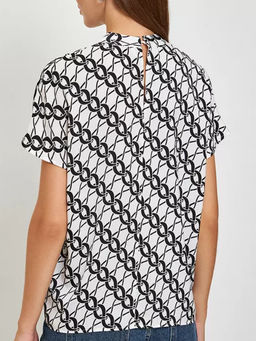 10200270380 Блузка жен. Trieste черный принт - Concept club фото 3