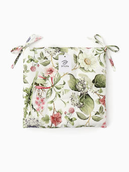 Подушка на стул «Этель» Organic home, 42×42×7 см, белая