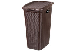 Корзина для белья 36 л 39*28,5*54,5 см с крышкой Элеганс (коричневый) (модель 606)