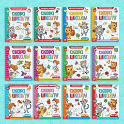 Книги развивающие набор «Всё для подготовки к школе», 12 книг по 16 стр.