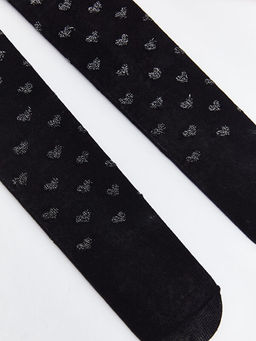 Bask?l? K?z Bebek K?lotlu ?orap 2li