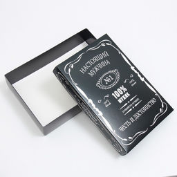 Цена за 5 шт. Коробка подарочная, крышка - дно, сборная 100% Мужик, 30?20?7 см