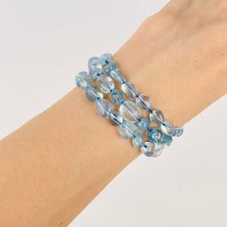 Бусины для украшений из Аквамарина (галтовка) 40 см