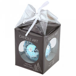 Елочная игрушка шар стеклянная д9,5см, зеркально-бирюзовый, ручная художественная роспись, подарочная упаковка (Россия) - Домашняя мода фото 6