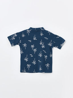 Polo Yaka K?sa Kollu Bask?l? Erkek Bebek Ti??rt - Waikiki фото 2