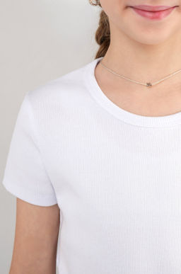 Футболка для девочки в рубчик из рибаны Happyfox  фото 42