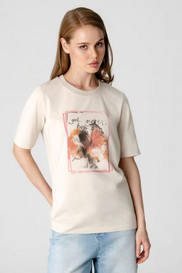 Арт. 31158 Футболка женская 44-52 (5 шт) Цвет:бежевый - Калинка фото 3