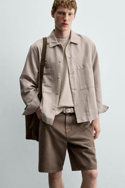 SOBRECAMISA REGULAR FIT / Beige claro - Zara фото 2