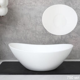 Салатник 750 мл Овал Ладья LW80 (white) (уп 6/36)