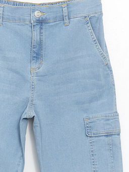 Beli Lastikli Erkek ?ocuk Kargo Jean Pantolon