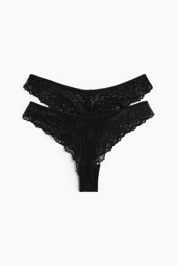 2-pack lace Brazilian briefs - H&m фото 5