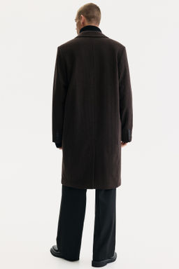 Abrigo de botonadura sencilla en mezcla de lana - H&m фото 7